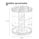 thumbnail image 4 of Organizador Xtellar De Maquillaje Giratorio 360° 4 Niveles Multiusos Transparente, 4 of 4