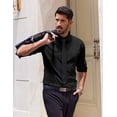 thumbnail image 5 of COOFANDY Black Dress Shirt for Men Long Sleeve Casual Button Down Shirts Stretch Regular Fit, 5 of 6