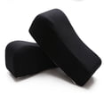 thumbnail image 2 of Almohadillas ergonómicas para reposabrazos de silla gamer, cojines para codos, modelo curvo para computadora, silla de ruedas, algodón negro, parte delantera 10 cm, trasera 7 cm., 2 of 5