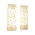 thumbnail image 2 of LEFXSMR Sheer Curtains, Soft Semitransparent Living Room Curtains, Breathable Voile Curtains for Living Room & Bedroom, 39.37x78.74" Yellow, 2 of 6