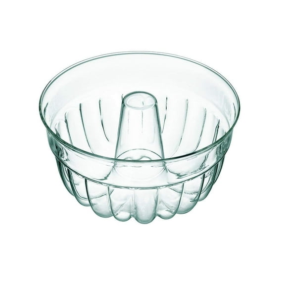 Simax Clear Glass Fluted Bundt Pan | Heat, Cold, and Shock Proof, 2.1 Quart, Made in Europe