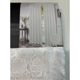 thumbnail image 2 of One Angelina Damask Curtain Panel, 54" Wide x 84" Long, White, 2 of 2