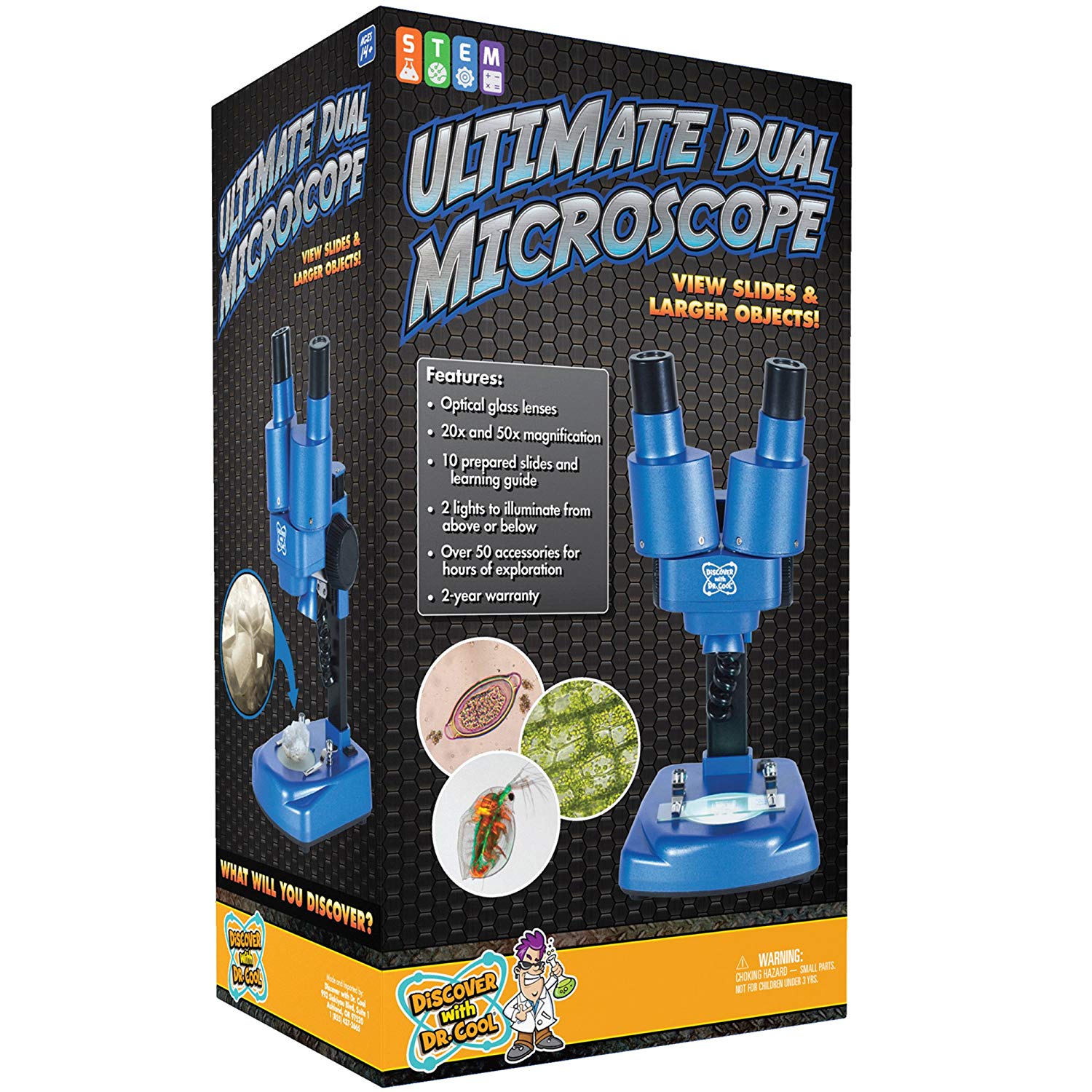 discover with dr. cool science lab over 50 accessories dual microscope