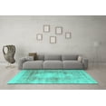 thumbnail image 3 of Ahgly Company Machine Washable Indoor Rectangle Persian Turquoise Blue Traditional Area Rugs, 2' x 5', 3 of 4