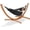 Dark Gray, variant on SUNCREAT Hammocks Freestanding Hammock with 10 ft Wooden Stand Included, Stand Alone Hammock for Outside, 475 lbs Capacity, Coffee