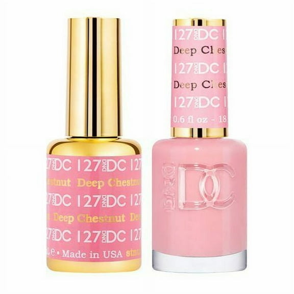 DND - DC Duo Soak off Gel & Matching nail polish - 127 Deep Chestnut