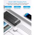 thumbnail image 4 of Power Strip HANYCONY de 10 pies con 16 salidas y 4 puertos USB, color negro, 4 of 7