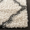 thumbnail image 3 of SAFAVIEH Daley Geometric Plush Shag Area Rug, Ivory/Dark Grey, 11' x 15', 3 of 7