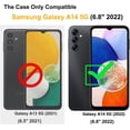 thumbnail image 2 of for Samsung Galaxy A14 5G Case with Tempered Glass Screen Protector,Heavy-Duty Tough Rugged Phone Case Cover with Ring Holder Kickstand for Galaxy A14 5G (6.8", 2023) [Mint Green], 2 of 13