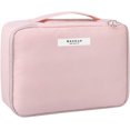 thumbnail image 1 of Trousse de Maquillage pour Femmes Trousse de Maquillage de Voyage Grande Trousse de Toilette de Voyage pour Filles Trousse de Maquillage Réutilisable (Rose), 1 of 5