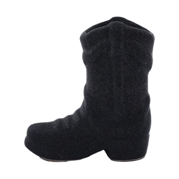 Tarro de Almacenamiento de cerámica Cateissary con bota de vaquero negro sin tapa