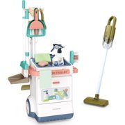 Kids Cleaning Set for Toddlers, Detachable 20 Pcs Pretend Play Set, Educational Toddler Cleaning Carts includes Real Working Vacuum Cleaner, Broom, Spray Bottle and More
