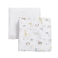 thumbnail image 1 of George Baby Neutral Organic Cotton Muslin Swaddling Blankets (2 Count), 1 of 6