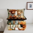 thumbnail image 5 of Highland Cow Queen Comforter Set,Farmhouse Animal Bedding Set,Floral Cowgirl Down Comforter,Rustic Flower Reversible Bed Set with 2 Pillowcases Lightweight, 5 of 7