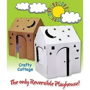 Crafty Cottage Cardboard Arts & Crafts Playhouse for Indoor and Outdoor Use, Children Age 3+