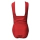 thumbnail image 3 of Gibobby Traje de baño sexy de una pieza Conjunto de tankinis de traje de baño de una pieza en la espalda con abertura de verano sexy para mujer(Rojo,G), 3 of 5