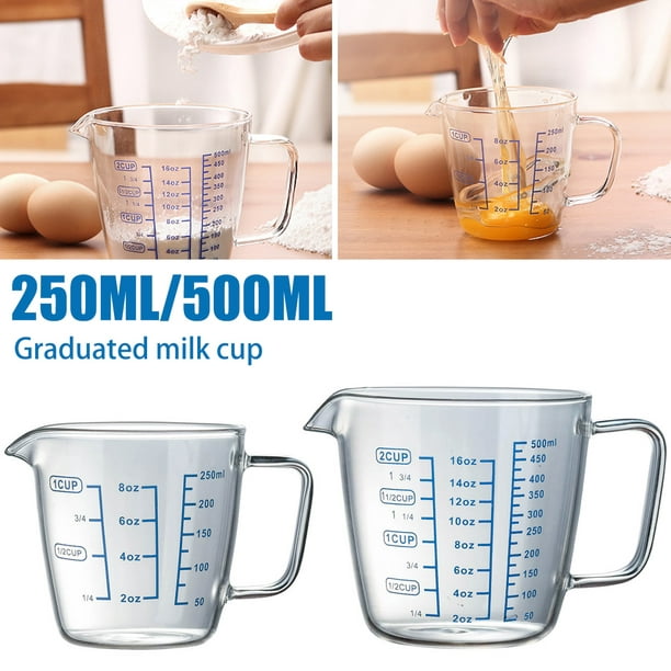 1pc 250ml Coffee Measuring Glass Cup Professional Milk Cup Premium Water Cup, Size: One Size