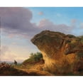 thumbnail image 2 of Franz Steinfeld 17x15 Black Ornate Wood Framed Double Matted Museum Art Print Titled - Hunter Before a Rock, 2 of 5