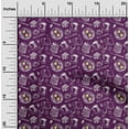 thumbnail image 2 of oneOone Georgette Viscose Purple Fabric English Breakfast Quilting Supplies Print Sewing Fabric By The Yard 42 Inch Wide, 2 of 6
