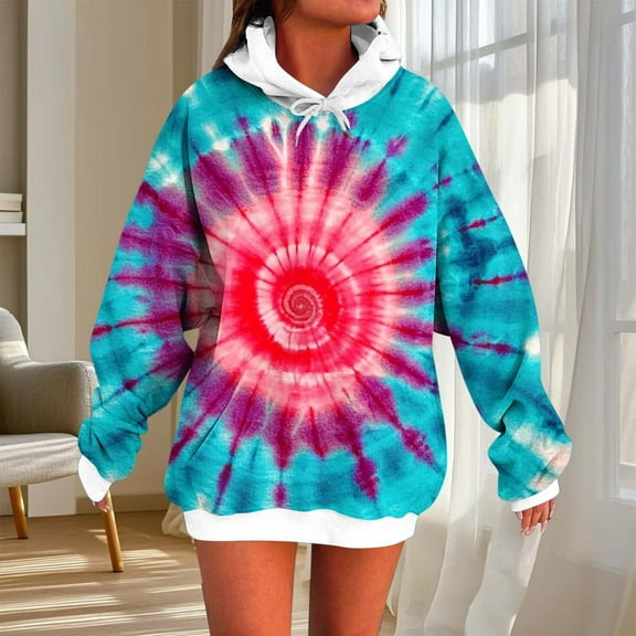 FDGIU Women's 2025 Hoodies - Long Sleeve Crewneck Pullover Sweatshirts with Pockets, Plus Size Fleece Loose Fit Fall Fashion