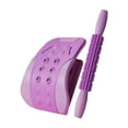 thumbnail image 2 of Estiramiento de espalda, masajeador de cuello con rodillo de masaje, tabla de EVA ajustable para relajación muscular, soporte lumbar para coche, sofá, Violeta, 2 of 8