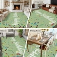 thumbnail image 5 of Happy Birthday Area Rug 5x7 FT, Non Slip Bedroom Throw Carpet, Sage Green Modern Abstract Art Washable Soft Floor Carpet Non-Shedding Rug for Dining Room Bedside Classroom Desk, 5 of 9
