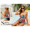 thumbnail image 5 of Relleciga Tankini Swimsuits Set for Women Tankini Bathing Suit Vintage 2 Piece Tummy Control Tankini Top with Swim Skirt Push up Swimwear, 5 of 10