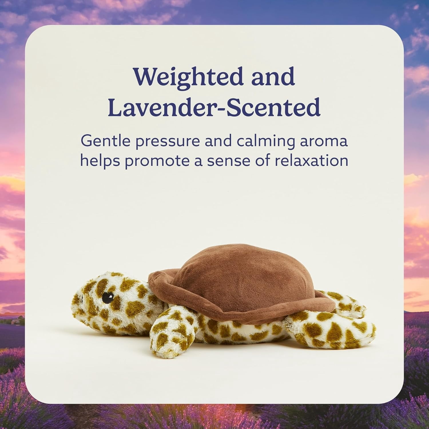 warmies 13” Turtle Stuffed Animal, Microwavable Heated Plushies and Weighted Soft Plush Toys