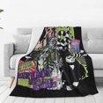 thumbnail image 3 of Vintage Halloween Beetle Horror Movies B-Beetlejuices Super Soft Blanket Airplane Travel Plush Throw Blanket Flannel Sofa Bed, 3 of 4