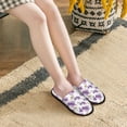 thumbnail image 6 of KLL Orchids Flowers Slippers for Women Men House Slip on Indoor Outdoor Bedroom Furry Fleece Lined Ladies Comfy Anti-Skid Rubber Hard Sole-Large, 6 of 8