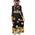 thumbnail image 4 of DISNIMO Sunflower Butterfly Kids Long Sleeve Dresses For Girls Holiday Dresses Size 5-6 Dress with Long Sleeves and Pockets for Kids Long Sleeve Mini Dress Casual Twirl dresses, 4 of 7