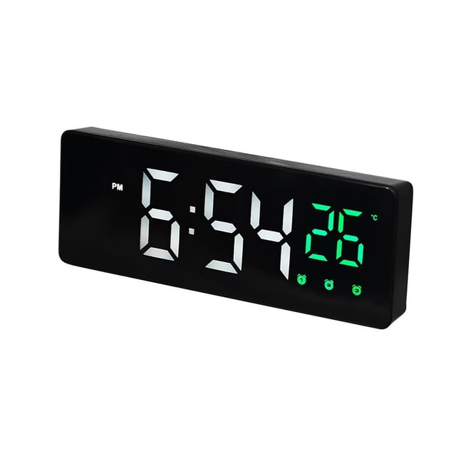 Reloj Electrónico Silencioso Con Pantalla Led Alimentado Por Batería/Reloj Digital Enchufable Con Función De Control De Voz Para Dormitorio Dormitorio Noticed HA019610-00