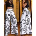 thumbnail image 1 of Pantalones de cintura alta y pierna ancha de color sólido, pantalones acampanados de metal sueltos y adelgazantes, europeos y americanos pueden agregar color, 1 of 2