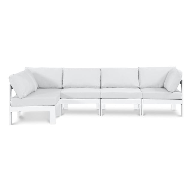 Meridian Furniture Nizuc White Outdoor Patio Modular Sectional