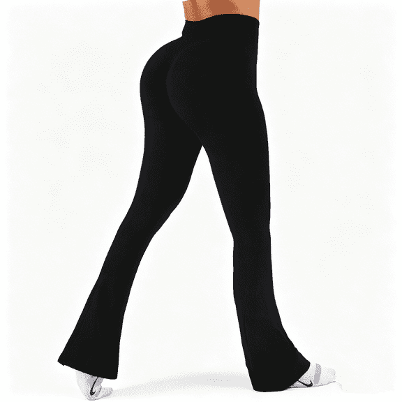 Womens Flared Yoga Pants, High Waisted Flare Leggings Bottom Bootcut Yoga Pants