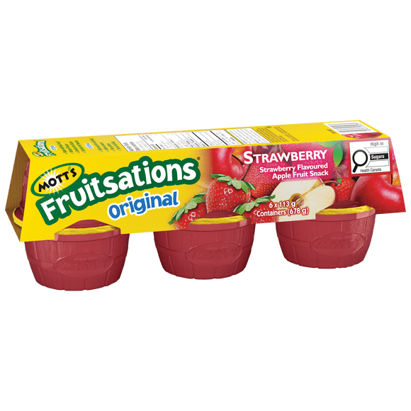 Collation aux fruits Fruitsations de Mott’s - fraise et pomme originale