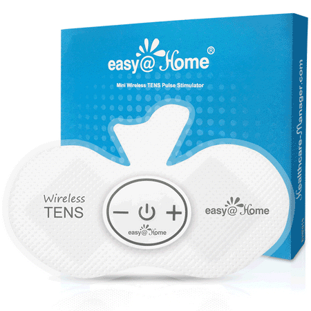 Easy@Home Rechargeable Compact Wireless TENS Unit - Electric EMS Muscle Stimulator Pain Relief Therapy, Portable Pain Management Device