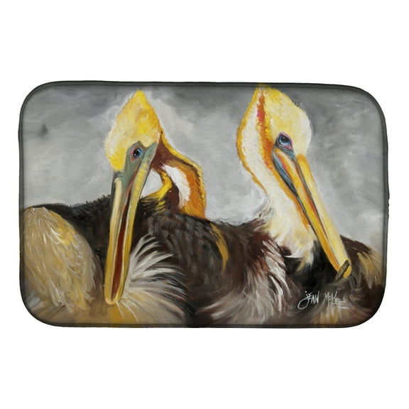 Pelicans Preening Dish Drying Mat