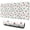 Christmas Light Ornament, variant on 47.3x23.6 Inch Gaming Mouse Pad, Non-Slip Stitched Rubber Desk Mat for Desktop & Laptop,Christmas Light Ornament White Pattern