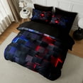 thumbnail image 5 of Flymme 3 Pieces Bedding Duvet Cover Set Queen Size Comforter Cover with Neon Light Pattern Modern Queen Duvet Cover Gift for Teen Men Bedroom Decor, 5 of 9