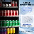 thumbnail image 3 of Jocisland Beverage Refrigerator-24 in Fridge with Glass Door, Adjustable Shelves and LED Touch Panel, Under Counter Design for Wine Beer Use, 34-64℉, 3 of 9
