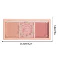 thumbnail image 3 of Fiudx Rubor En Polvo de Color, Fórmula Ligera Modulable, Aplicación Suave y Aterciopelada, Tres Tonos Deslumbrantes, Herramienta de Maquillaje Versátil, Uso Universal para Todos Los Tonos de Piel, In, 3 of 6