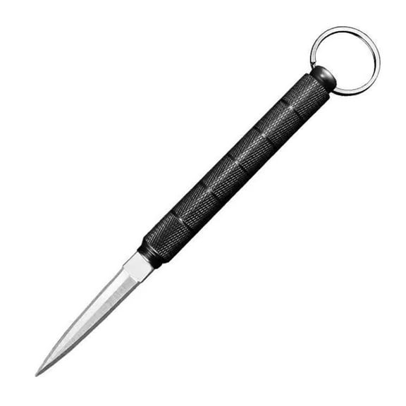 Multifunctional Outdoor Portable Knife with Key Ring, Stainless Steel Mini Stick Fruit Knife with Sheath, Pen Knife Glass Breaker Detachable Keychain Knife