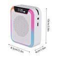 thumbnail image 2 of Riwcyla Voice Amplifier Portable Megaphone PA System with Wired Head Mounted Microphone BT Wireless Amplifier Microphone 7 Color LED Gradient Digital Display Screen for Teacher Tour Guide Speaker 12, 2 of 6