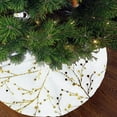 thumbnail image 5 of Eoozwa 15 Inches Christmas Tree Skirt White with Silver Snowflake Tree Mat Plush Xmas Tree Skirt for Christmas Holiday Party Indoor Outdoor Home Decoration, 5 of 6