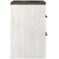 thumbnail image 3 of Jule 25 Inch Modern Rustic Wood Nightstand 2 Tone Gray Plank Top White - Saltoro Sherpi, 3 of 4
