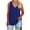 Blue, variant on Vivianyo HD Women's V Neck Sleeveless Tank Top, Loose Fit Side Slit Casual Basic Summer Shirt, Women's Hot Pink, Sizes XL-5XL