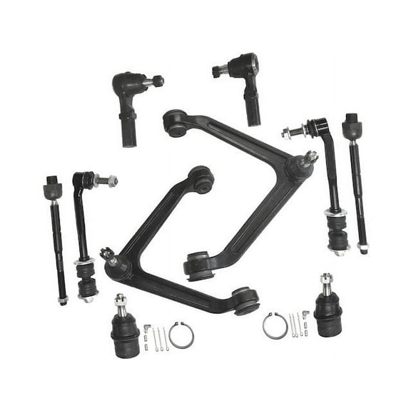 Front Control Arm Ball Joint Tie Rod Kit (10 Piece) - Compatible with 2004 - 2009 Dodge Durango (5-Lug Vehicles Only) 2005 2006 2007 2008