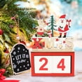 thumbnail image 6 of Christmas Decoration Desk Calendars Decor Wooden Blocks for Holiday Gifts for Kids Adult standing Elk, 6 of 9