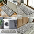 thumbnail image 6 of Gray White Plaid Checkered Pattern Kitchen Rug Mat,Kitchen Runner Rugs Non Skid Washable,Decorative Kitchen Floor Mats for Kitchen,Sink,Laundry,17"x47.2", 6 of 7